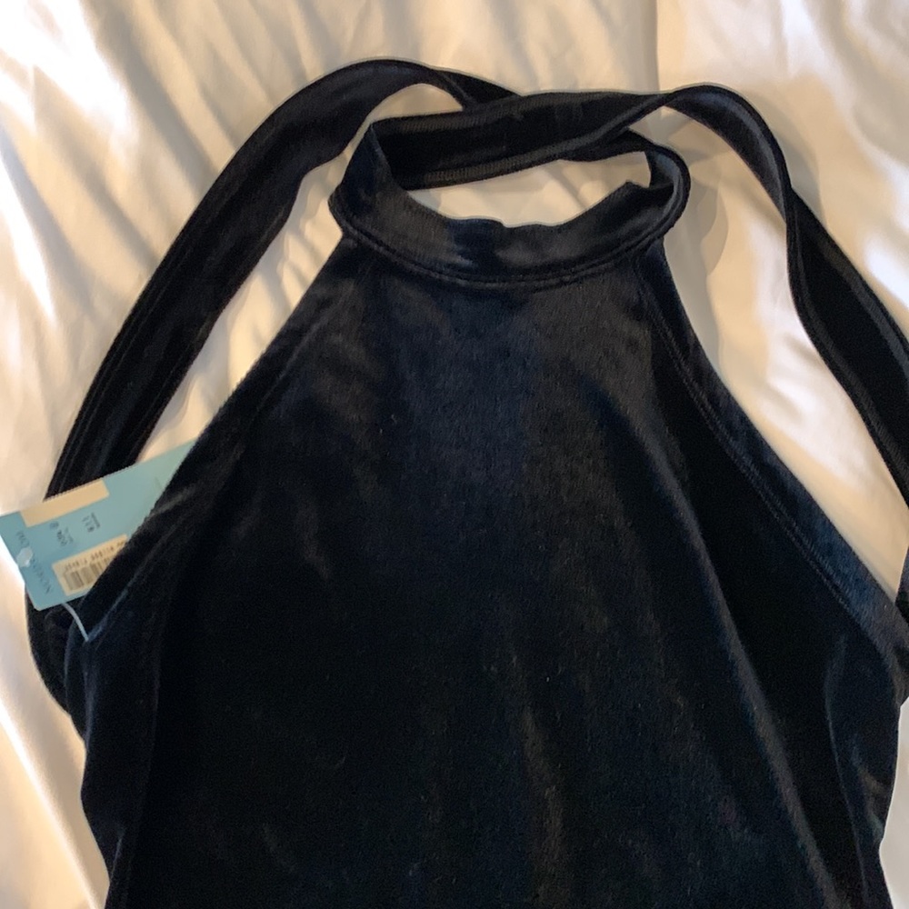 Velvet halter style maxi dress by Helios 90’s NWT